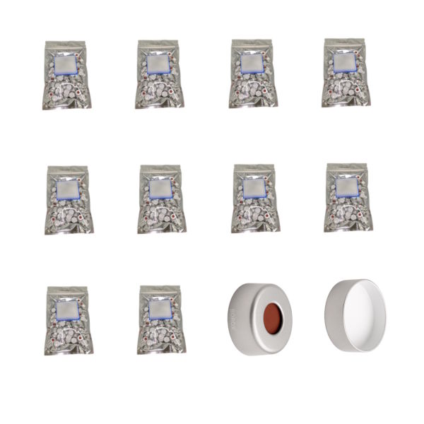 Borox Alüminyum Vial Crimp Kapağı ND11 - PTFE Septa - Silikon Yarıksız - 1000 Adet Toptan