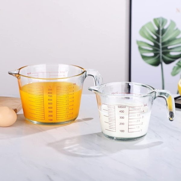 Borox Kulplu Cam Beher 1000ml - Ölçü Kabı Beaker with Handle