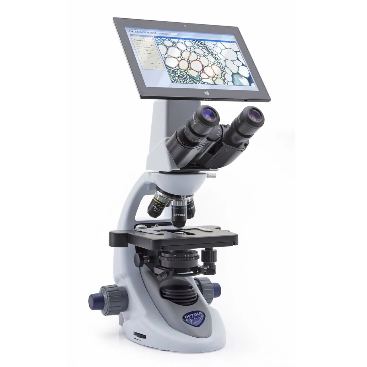 OPTIKA B-290TB Dijital Binoküler Araştırma ve Biyoloji Mikroskobu 1000x - 10.1'' Tablet PC ve 3.1MP Kameralı Mikroskop