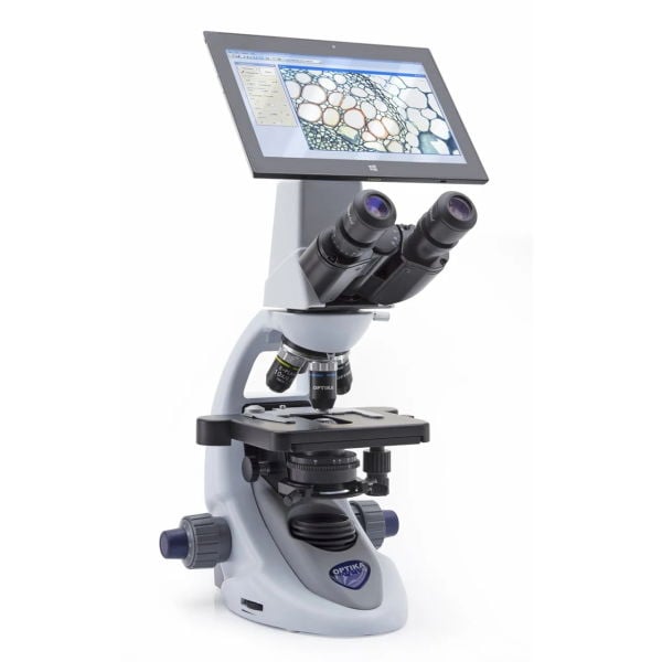 OPTIKA B-290TB Dijital Binoküler Araştırma ve Biyoloji Mikroskobu 1000x - 10.1'' Tablet PC ve 3.1MP Kameralı Mikroskop
