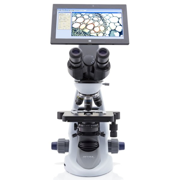 OPTIKA B-290TB Dijital Binoküler Araştırma ve Biyoloji Mikroskobu 1000x - 10.1'' Tablet PC ve 3.1MP Kameralı Mikroskop