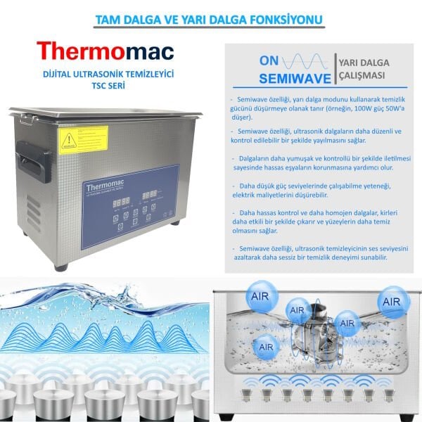 Ultrasonik Temizleyici Banyo - Yıkama Cihazı Sepetli 2L