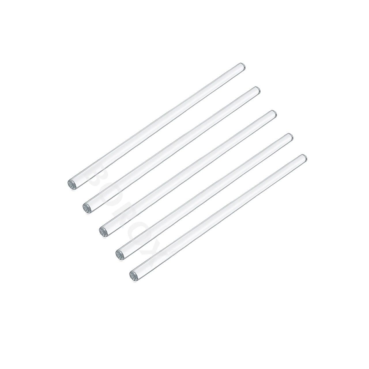 Borox Cam Baget 7x200 mm - İçi Dolu Çubuk Glass Stirring Bar