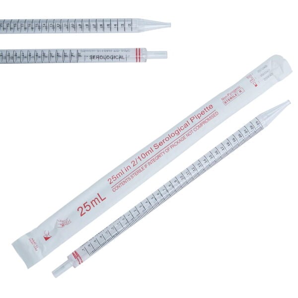 Serolojik Pipet 25ml - Steril Tek Kullanımlık 50Adet/Paket
