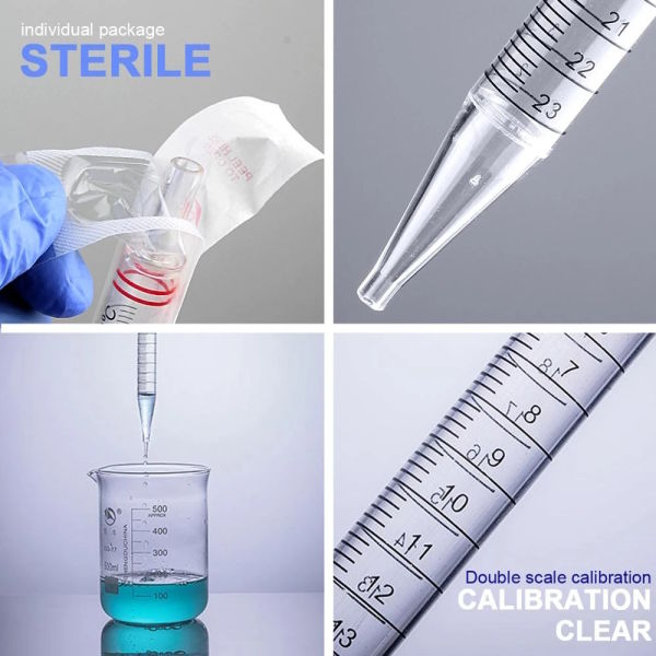 Serolojik Pipet 5ml - Steril Tek Kullanımlık 50Adet/Paket