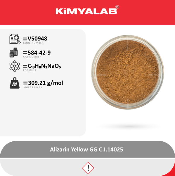 Kimyalab Alizarin Sarısı 500g - Alizarin Yellow GG - For Microscopy
