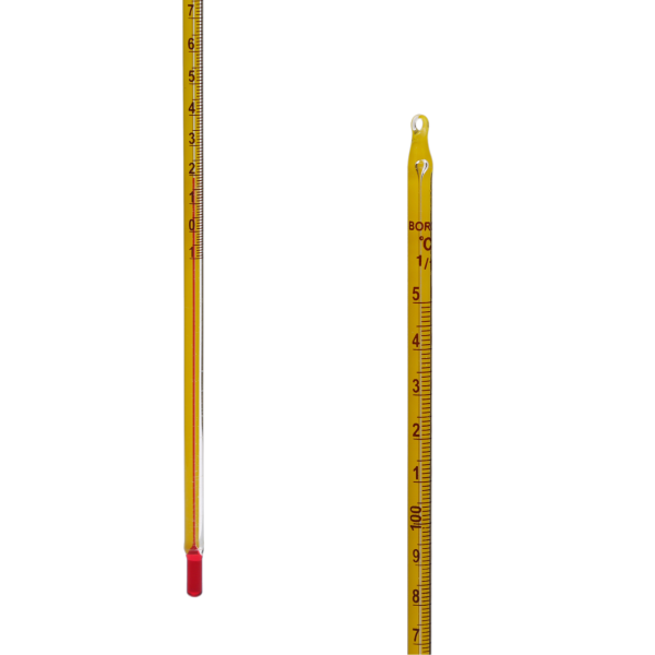 Borox Cam Alkollü Termometre - Kimya Termometresi -10-150C