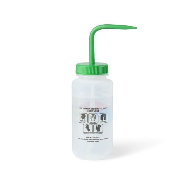 Borox Piset 500 ml - LDPE Yıkama Şişesi - Metanol Piseti - Yüzey Baskılı - Yeşil Kapaklı - Geniş Boyunlu