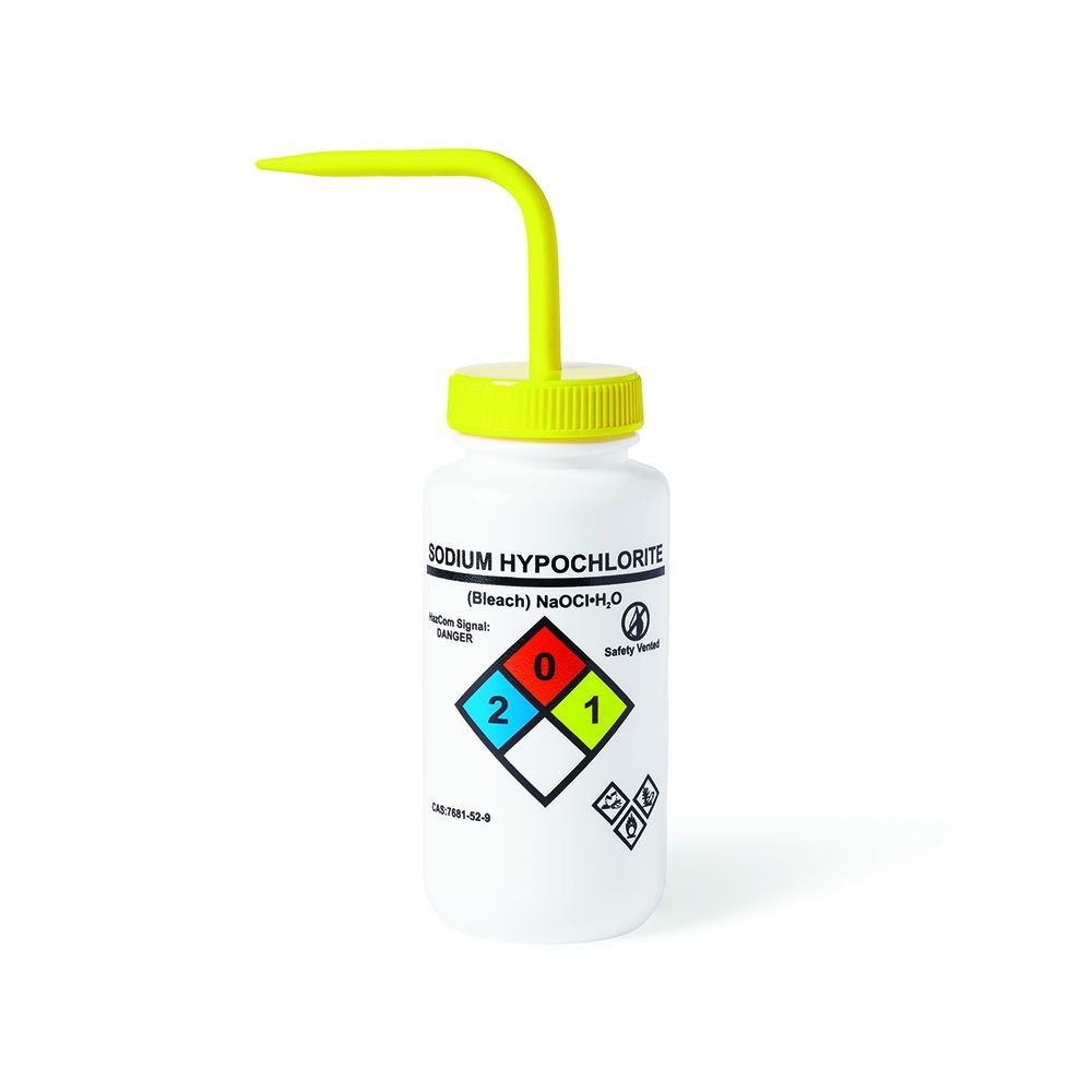 Borox Piset 500 ml - LDPE Yıkama Şişesi - Sodyum Hipoklorit Piseti - Yüzey Baskılı - Sarı Kapaklı - Geniş Boyunlu