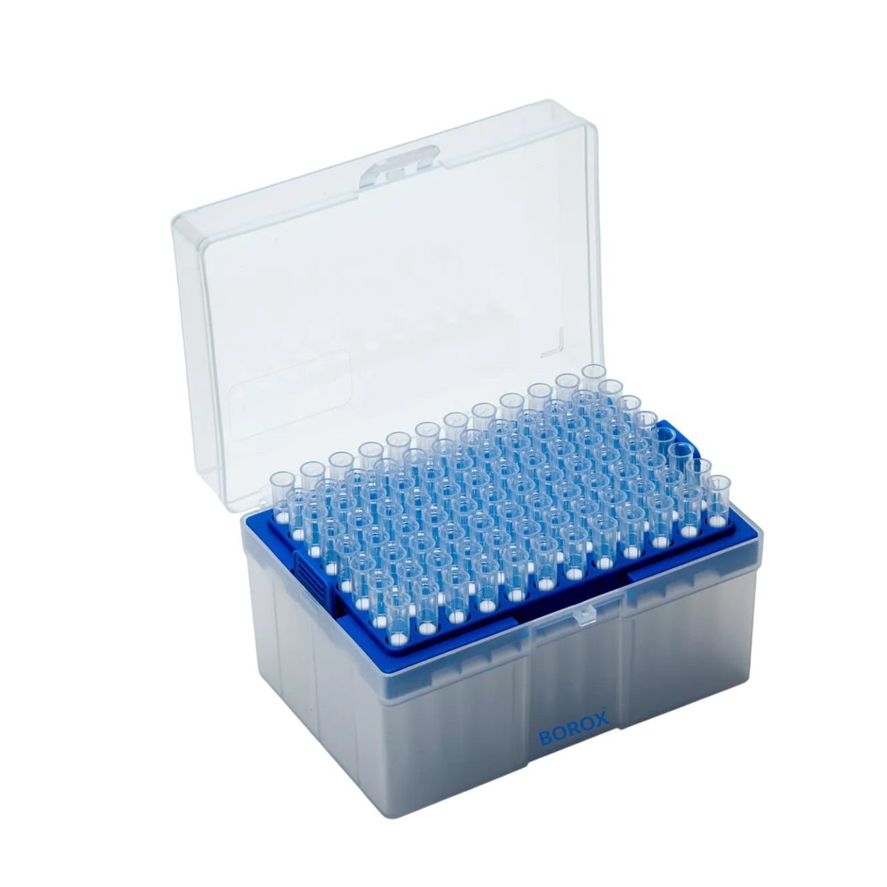 Borox Filtreli Pipet Ucu Steril 100 µl - Uzun Şeffaf 96 Adet-Paket
