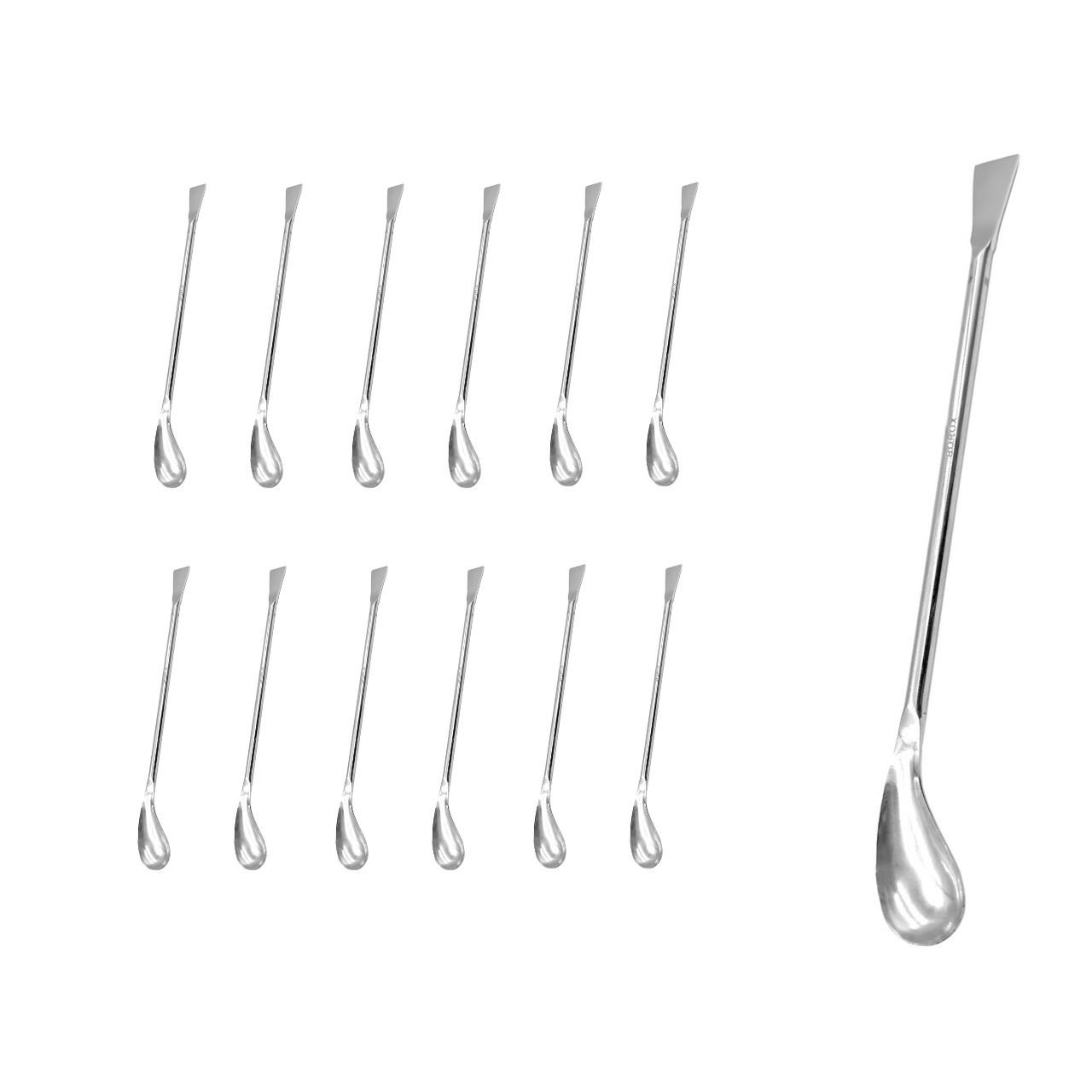 Borox Metal Spatül - Elipsoidal 18cm - Paslanmaz Çelik Spatula - 12 Adet Toptan