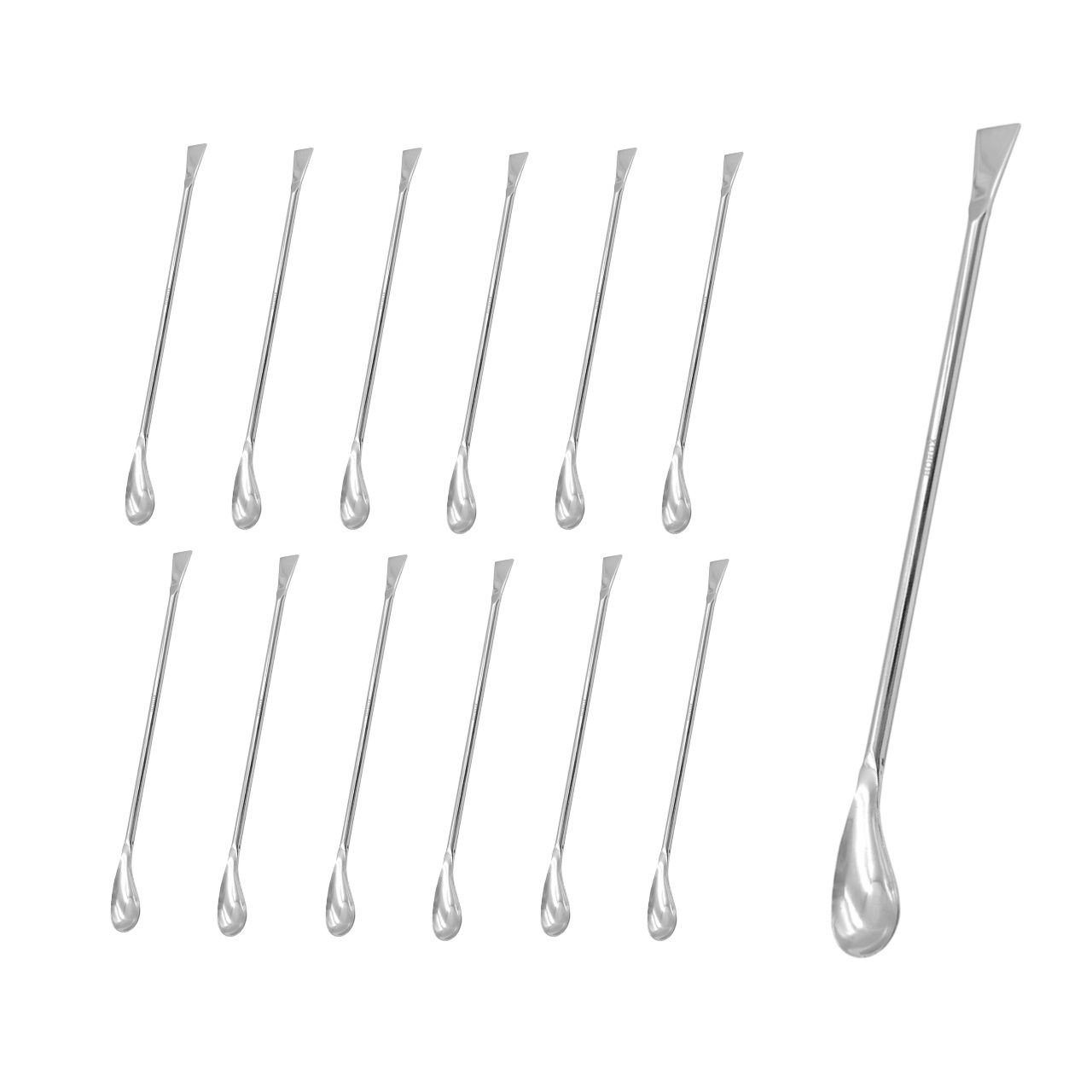 Borox Metal Spatül - Elipsoidal 21cm - Paslanmaz Çelik Spatula - 12 Adet Toptan