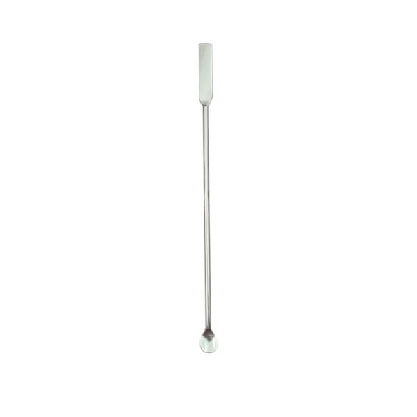 Borox Metal Spatül Mikro Kaşıklı 18 cm - Paslanmaz Çelik Spatula - 12 Adet Toptan