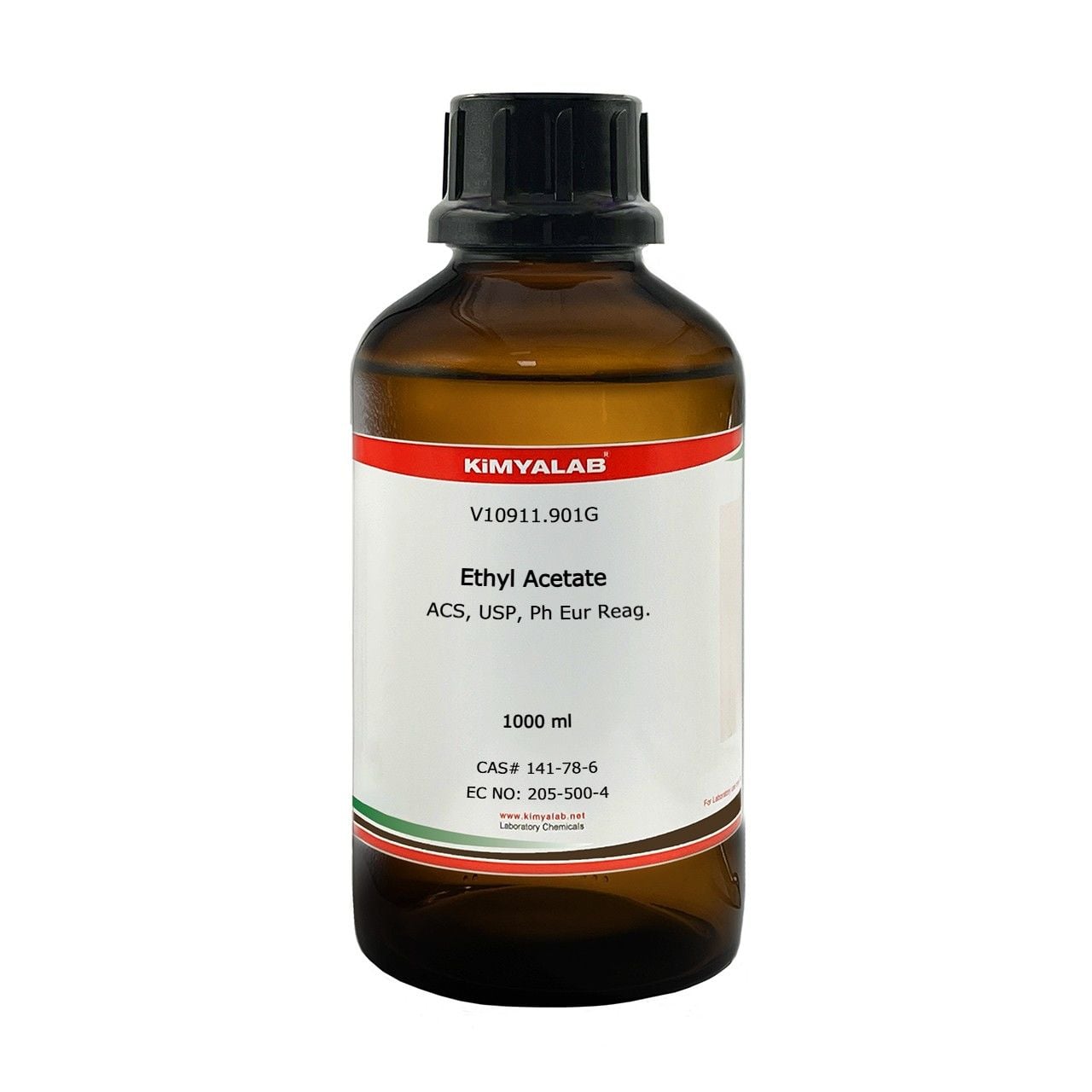 Kimyalab Etil Asetat 1000ml Cam Şişe - Ethyl Acetate Extra Pure %99,5