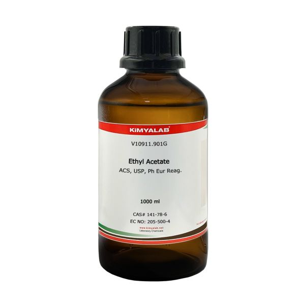 Etil Asetat 1000ml Cam Şişe - Ethyl Acetate Extra Pure %99,5