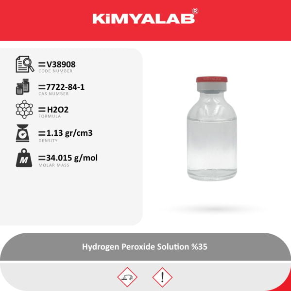 Kimyalab Hidrojen Peroksit 1L - Hydrogen Peroxide %30