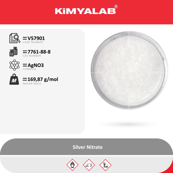 Kimyalab Gümüş Nitrat 1 Kg Saf - Silver Nitrate Extra Pure - AgNO3