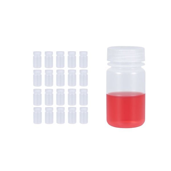 Borox Numune Şişesi 125ml - Vida Kapaklı - PP Şeffaf Şişe - Geniş Ağızlı Saklama Şişesi - 20 Adet Toptan
