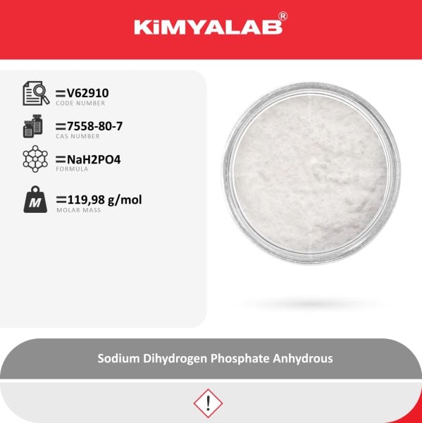 Kimyalab Sodyum Dihidrojen Fosfat 100g - Sodium Dihydrogen Phosphate Anhydrous - Pharma Grade