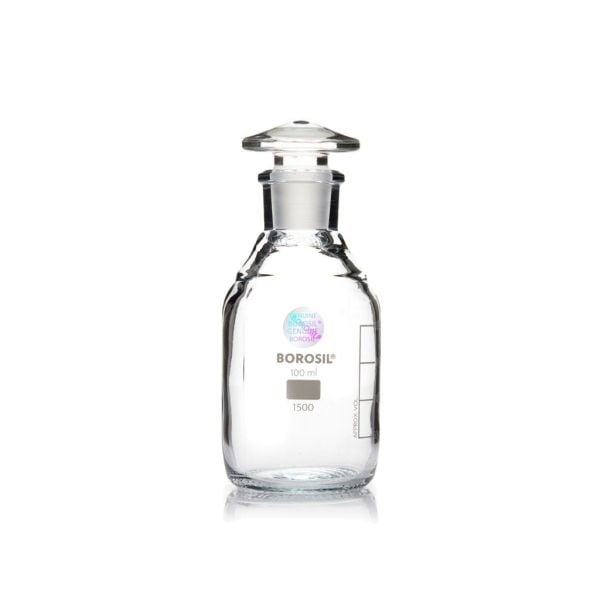 Borosil Cam Miyar Şişe 100 ml - Cam Tıpalı Şişe