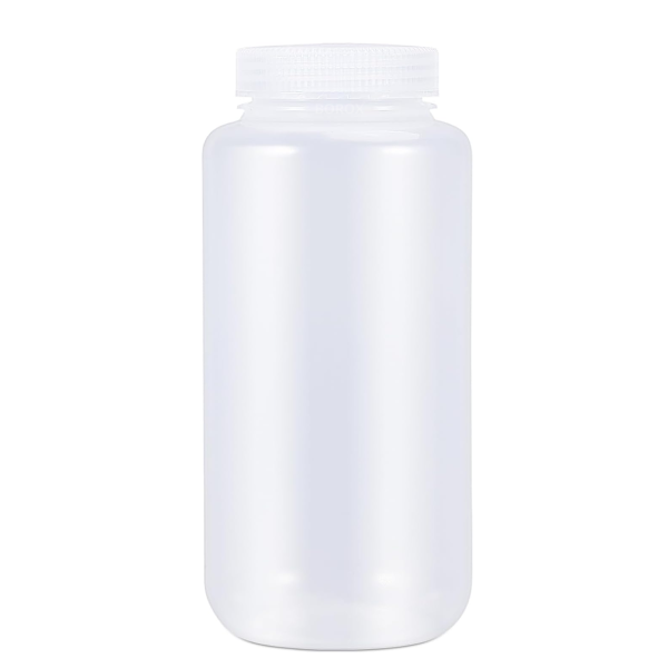 Borox Numune Şişesi 1000ml - Vida Kapaklı - PP Şeffaf Plastik Şişe - Otoklav Şişe - 12 Adet Toptan