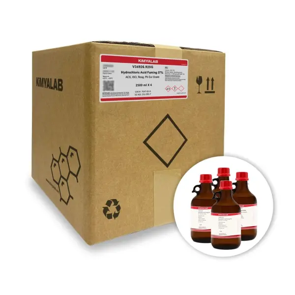 Kimyalab Hidroklorik Asit - Hydrochloric Acid Fuming 37% - 2,5Lx4-Koli Toptan