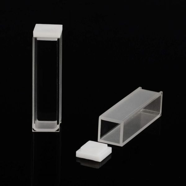 Borox Kuvars Spektrofotometre Küveti - Makro 3.5 ml Kapaklı - 2 Adet Kutu