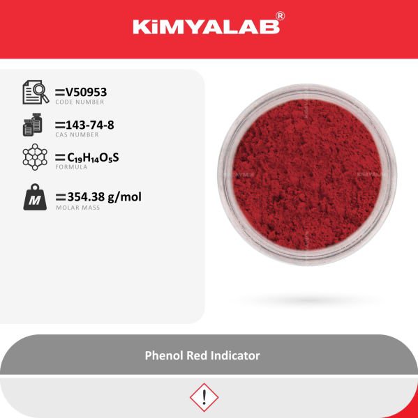 Kimyalab Fenol Kırmızısı İndikatör 50g - Phenol Red