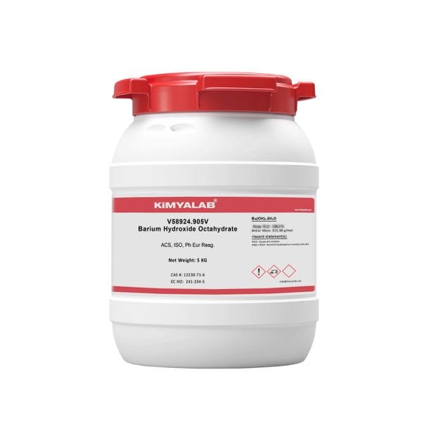 Kimyalab Baryum Hidroksit Oktahidrat -  Barium Hydroxide Octahydrate - 5 Kg-HDPE Varil