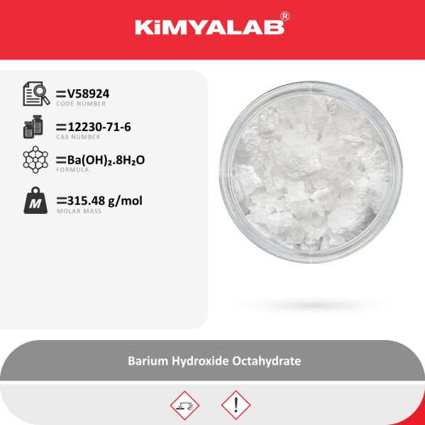 Kimyalab Baryum Hidroksit Oktahidrat -  Barium Hydroxide Octahydrate - 5 Kg-HDPE Varil