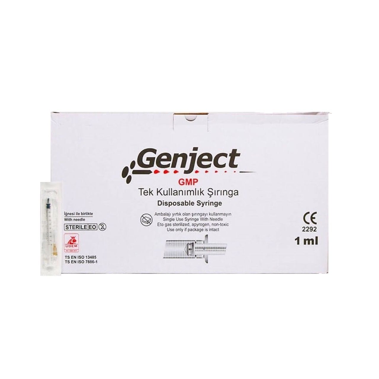 Enjektör Steril 1cc - Şırınga 1ml - 3 Parça - 100 Adet/paket
