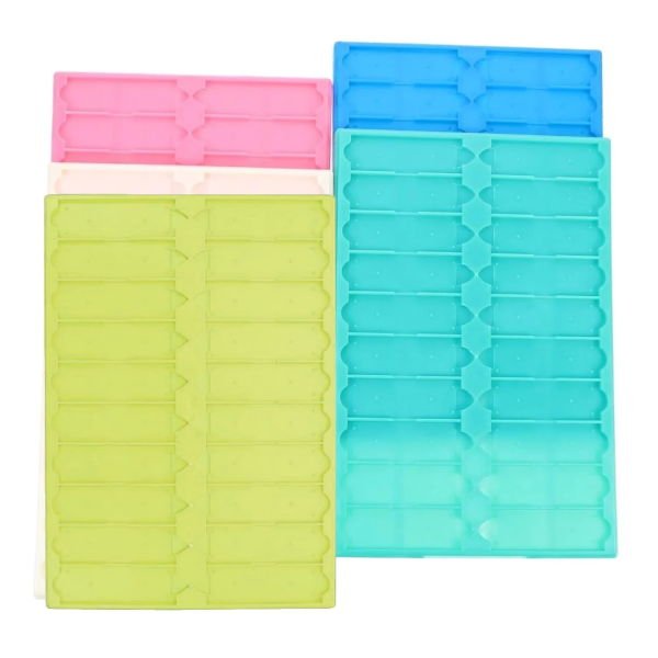 Mikroskop Slide Kutusu - Plastik Slayt Saklama Kabı 20li - Lamel Taşıma Standı Tray - 5 Renk Set