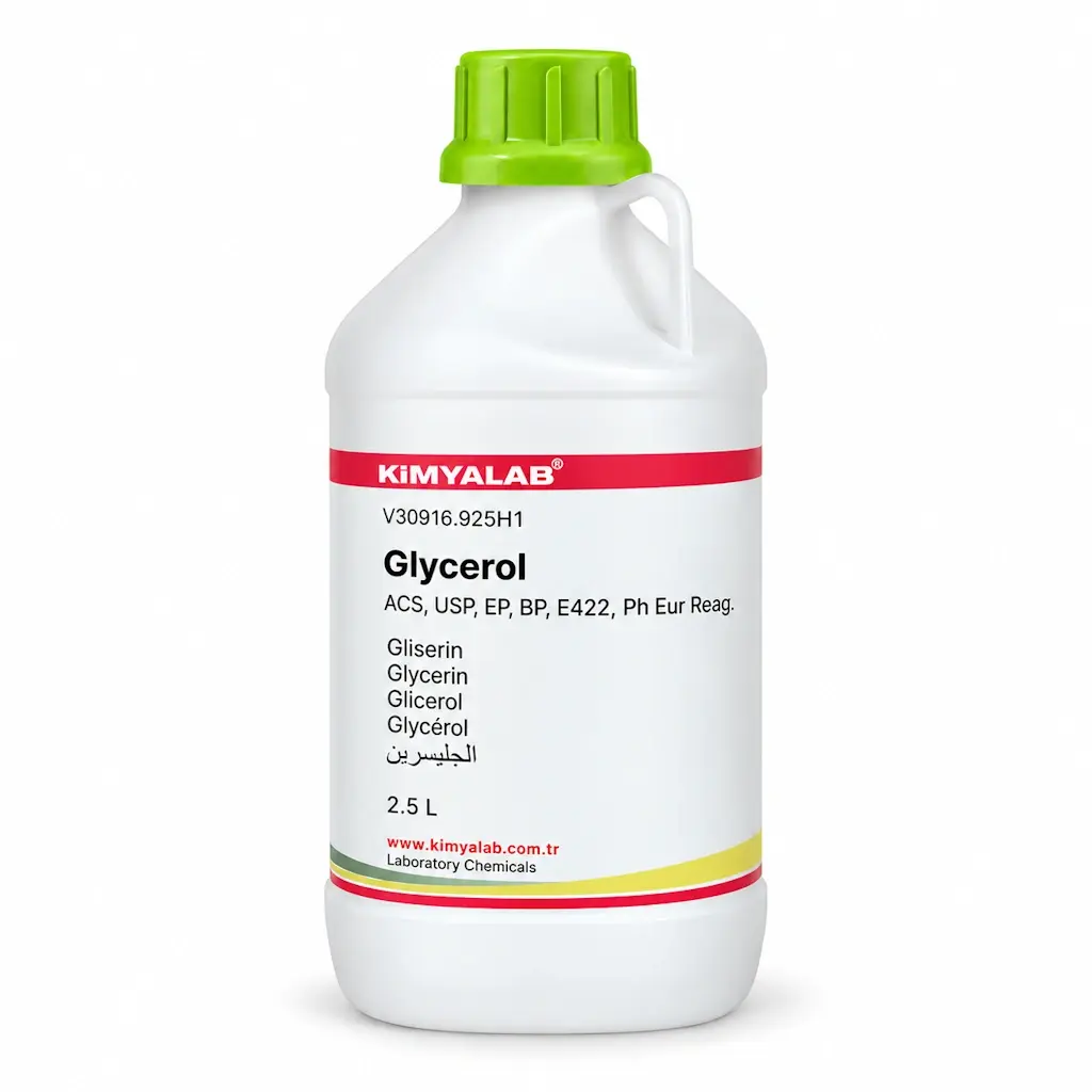 Kimyalab Gliserin 2,5 L - Bitkisel Gliserin Farma Kalite - Glycerol %99,9 Vegetable Based