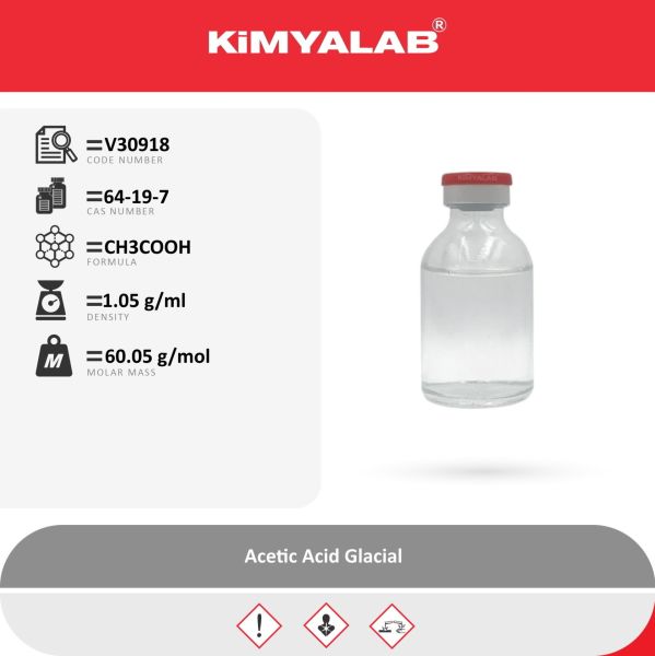 Kimyalab Glasiyel Asetik Asit - Sirke Asiti - 500ml - Acetic Acid Glacial