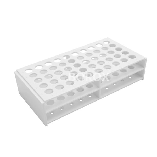 Borox Tüp Standı 50 Tüplük - Tüp Sporu Plastik Beyaz 13mm - 10 Adet Toptan