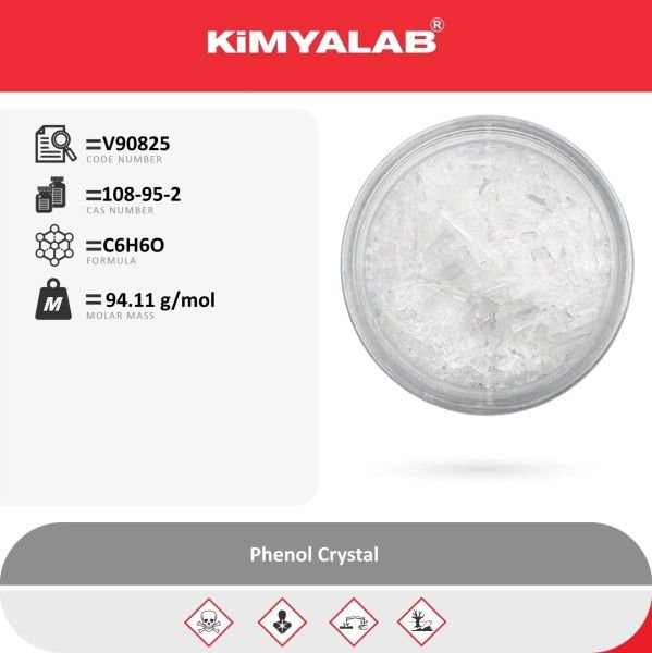 Kimyalab Fenol Kristal - Phenol Crystals - 5 Kg-HDPE Varil