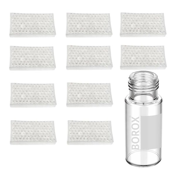 Borox Cam Vial 2 ml - Şeffaf - Vida Boyun ND9 - Hacim Ölçekli - 1000 Adet Toptan