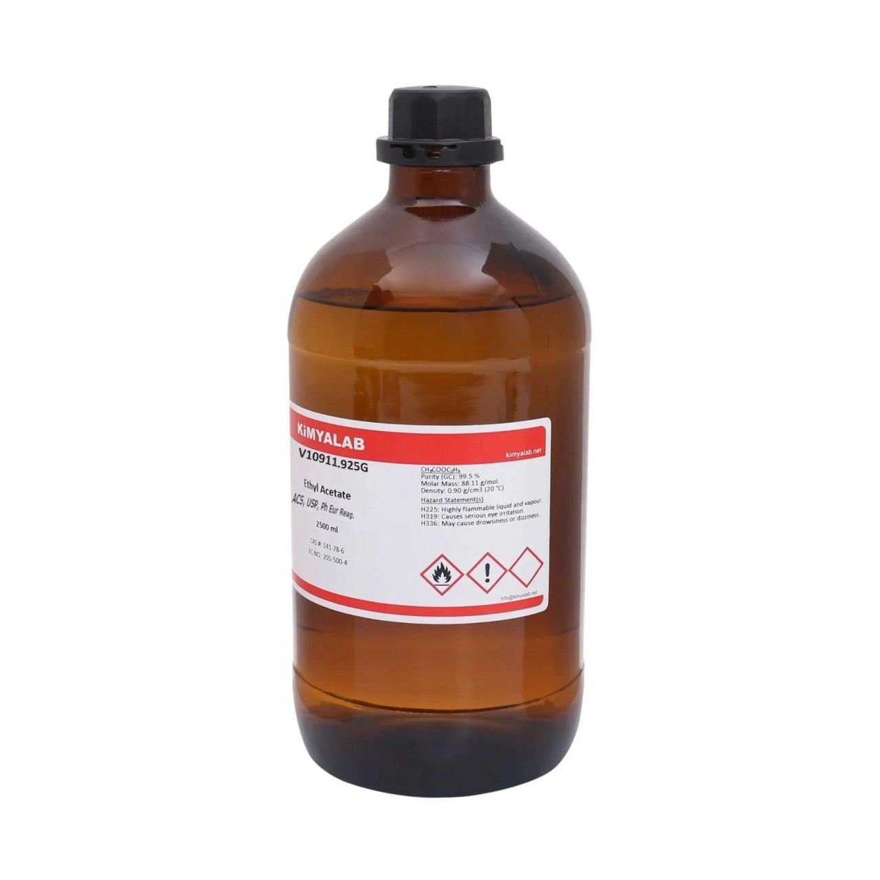 Etil Asetat 2,5L Cam Şişe - Ethyl Acetate Extra Pure %99,5