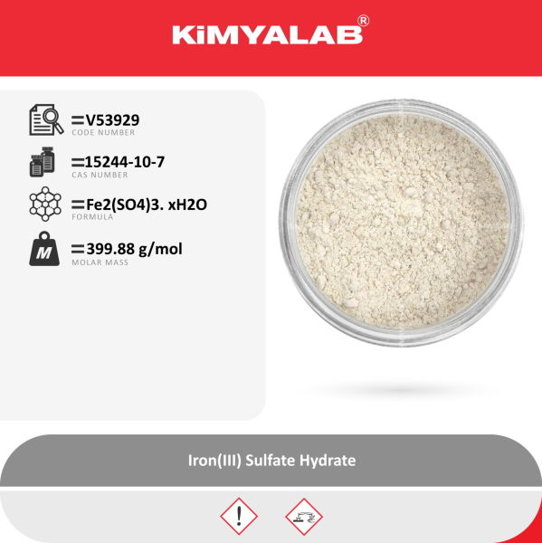 Kimyalab Demir III Sülfat 1Kg - Iron III Sulfate Hydrate