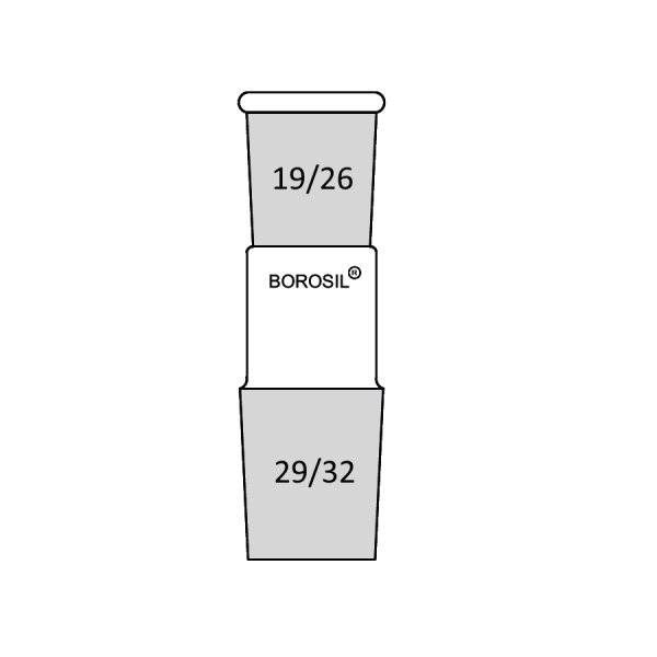 Borosil Cam Küçültme Adaptörü - Daraltma - 19/26-29/32