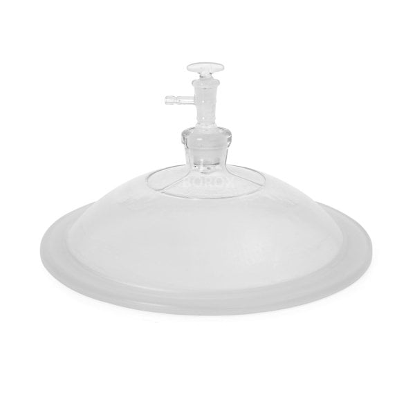 Borox 210mm Cam Desikatör İçin Kapak - Vakumlu Musluklu Kapak
