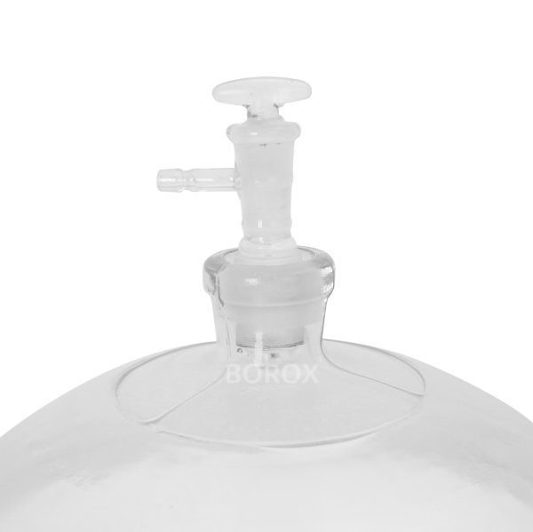 Borox 210mm Cam Desikatör İçin Kapak - Vakumlu Musluklu Kapak