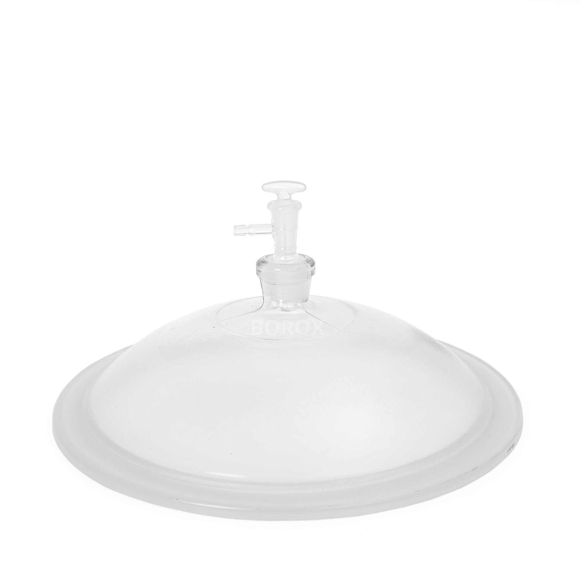 Borox 300mm Cam Desikatör İçin Kapak - Vakumlu Musluklu Kapak