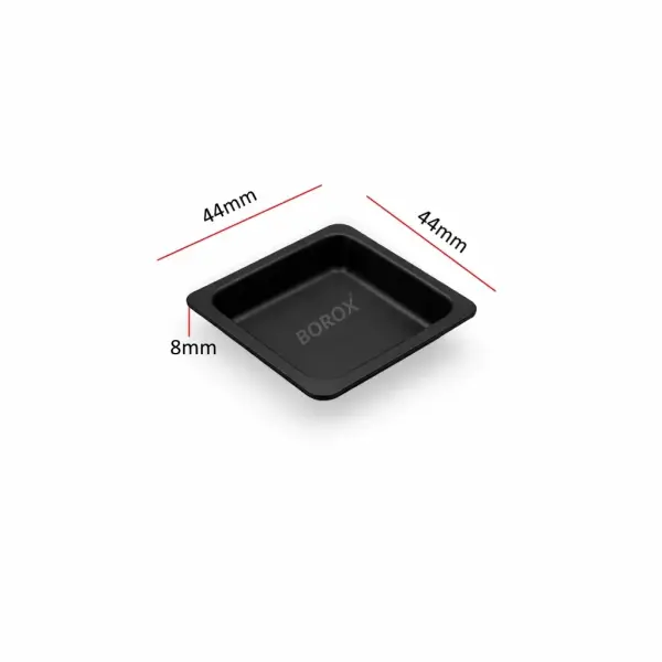 Borox PS Tartım Kabı - Plastik Kare Form 10ml - 500adet/Toptan - Siyah Renk