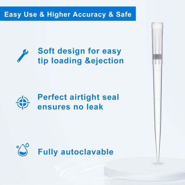 Borox Filtreli Pipet Ucu Steril 100-1000 µl - Uzun - 96 Adet-Paket