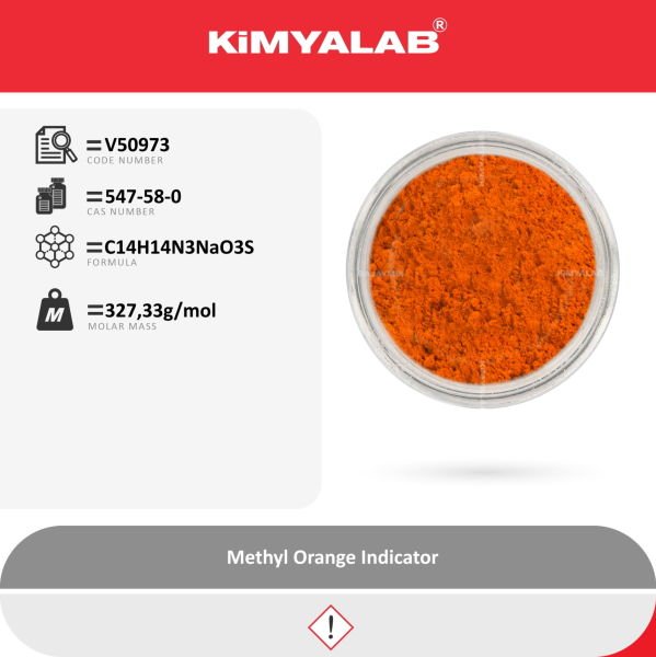 Kimyalab Metil Oranj İndikatör 500g - Methyl Orange Indicator - Analytic Grade