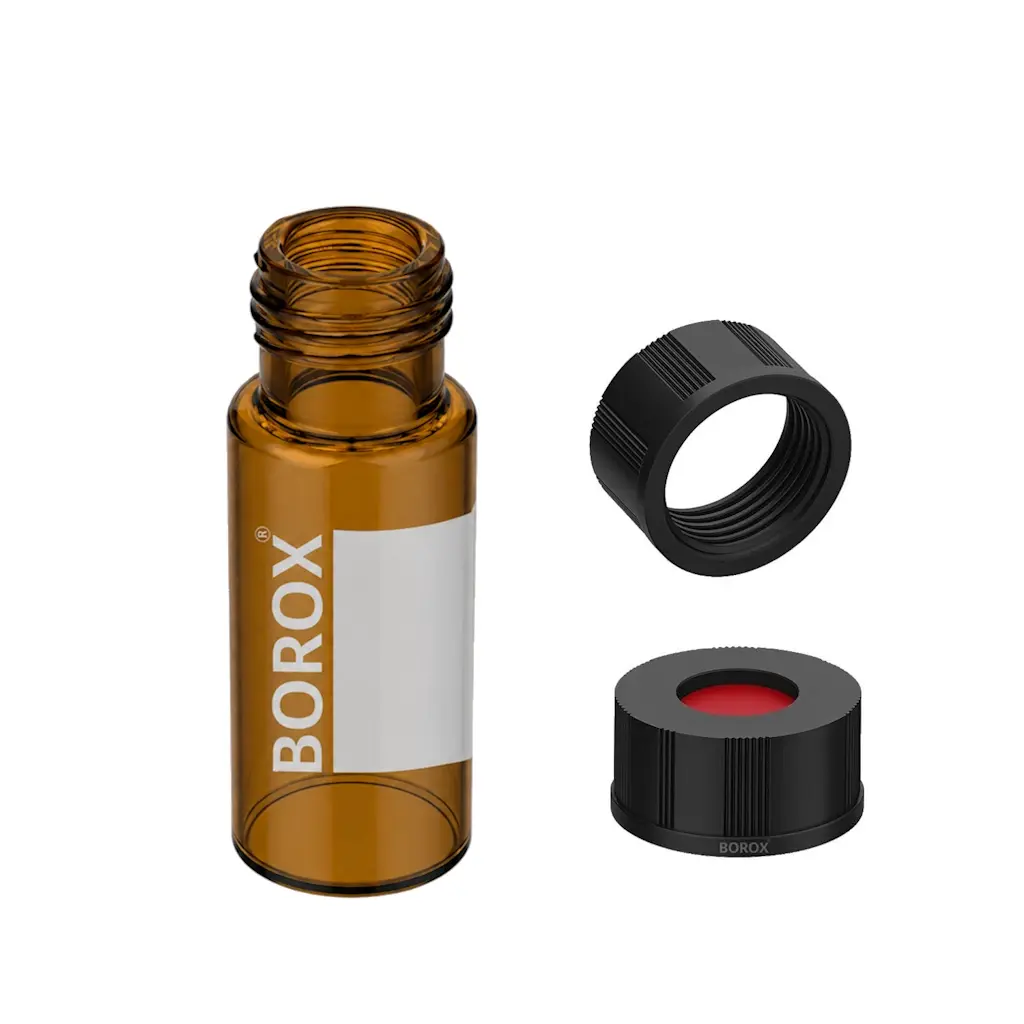 Borox Cam Vial Vida Kapaklı ND9 - Amber 2ml - 100 Adet/Paket