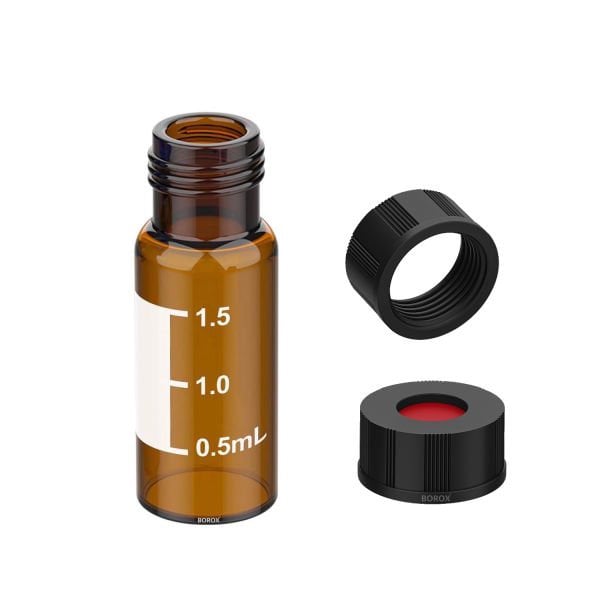 Borox Cam Vial Vida Kapaklı ND9 - Amber 2ml - 100 Adet/Paket
