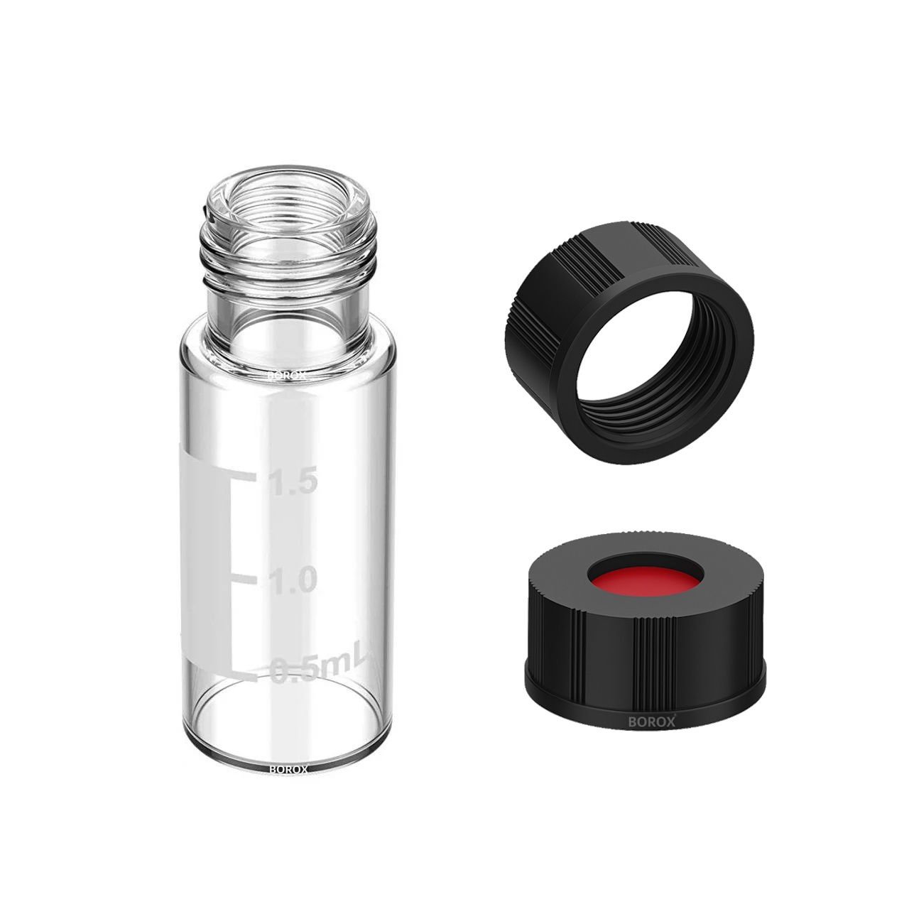 Borox Cam Vial Vida Yarıksız Kapaklı ND9 - Şeffaf 2ml - 100 Adet/Paket