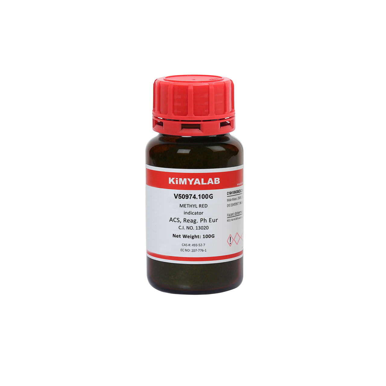Kimyalab Metil Kırmızısı Toz 100g - Methyl Red Indicator - Analytic Grade
